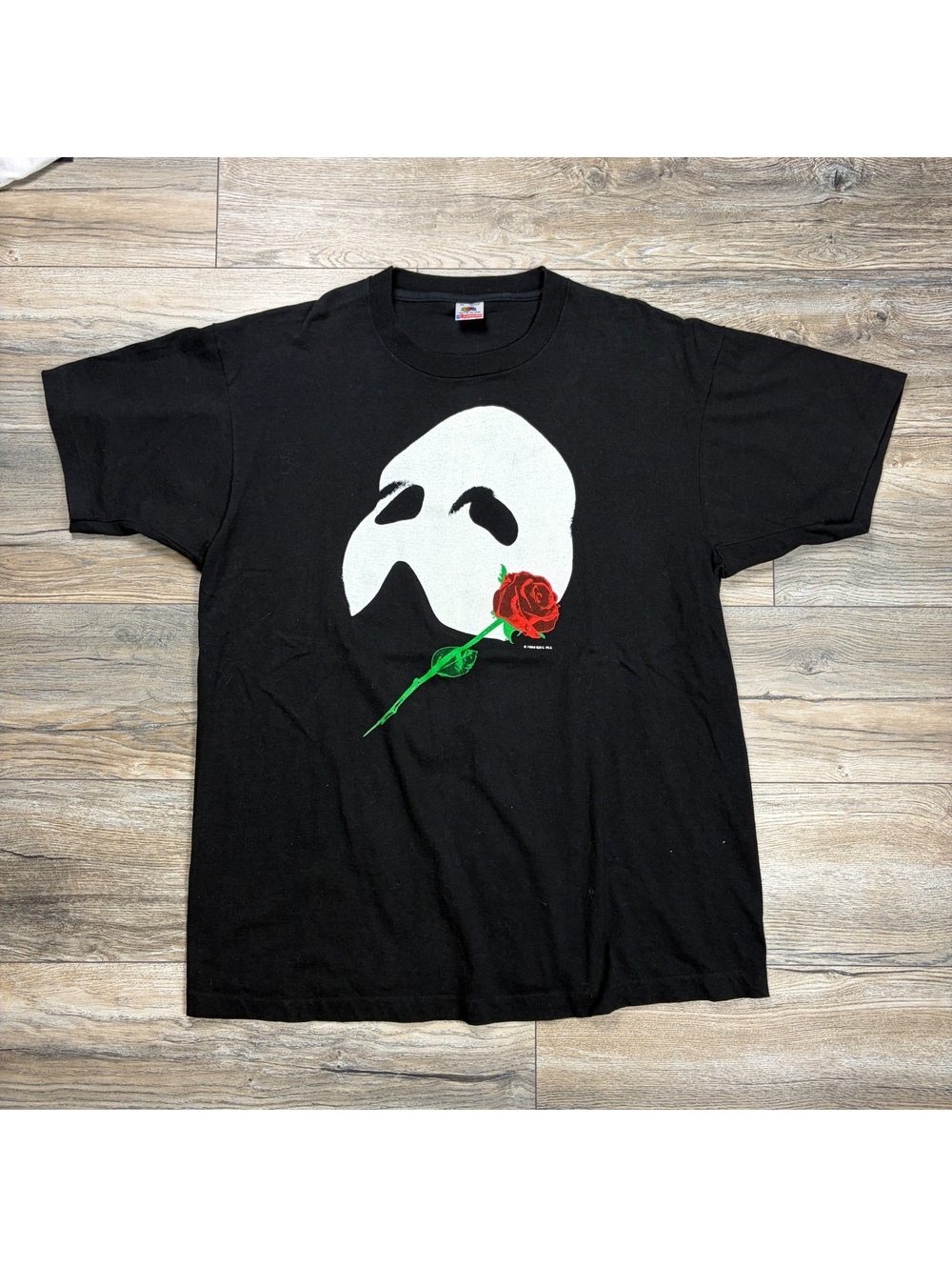Vintage 1986 Phantom of the Opera Graphic T-Shirt XL Black